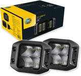 HELLA 358176831 Black Magic LED Series 3.2'' Cube Set Flush Mount - LED Flood Light