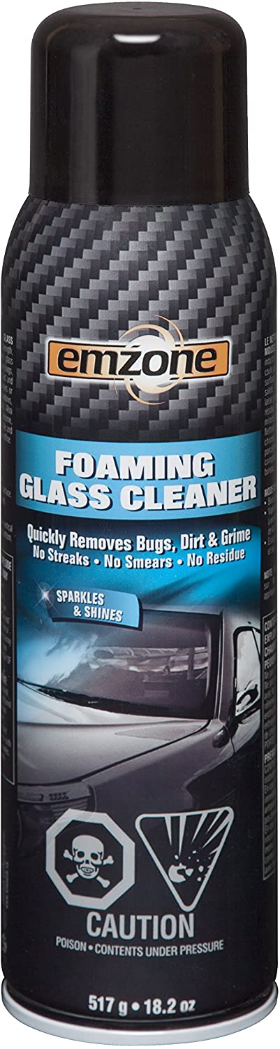 Emzone Foaming Glass Cleaner (Ammonia Free), 18.2 Ounces, 12 Pack 44005