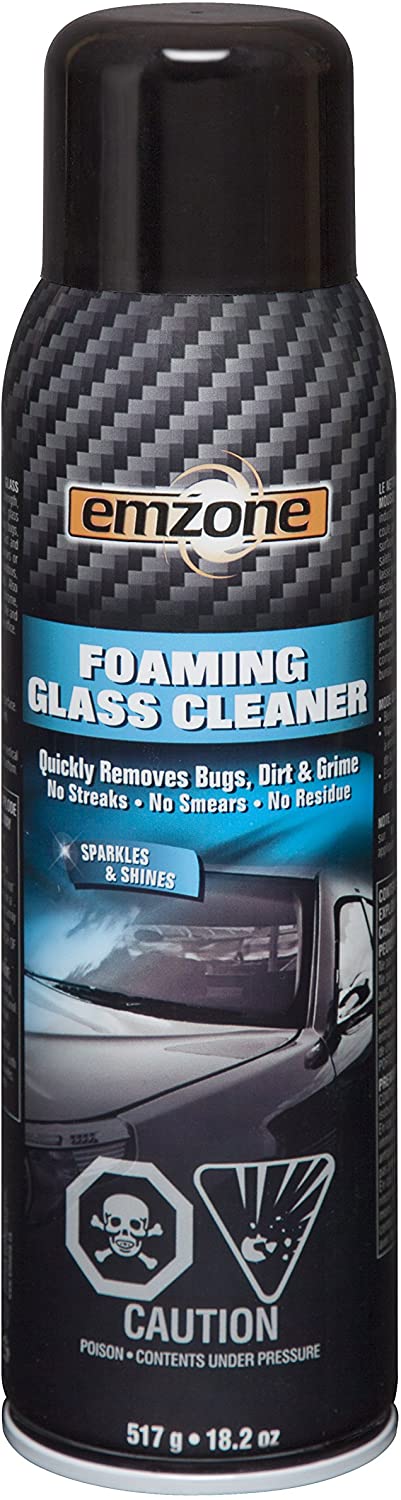 Emzone Foaming Glass Cleaner (Ammonia Free), 18.2 Ounces, 12 Pack 44005