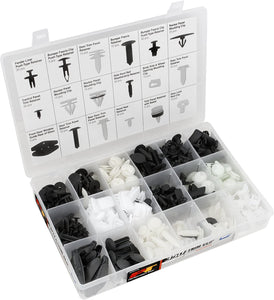 Performance Tool W5240 GM Black Nylon Shield and Push Type Retainer Clips Assortment Kit, 350 piece