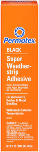 Permatex 81850 Black Super Weatherstrip Adhesive, 5oz