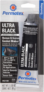 Permatex 82180 Black Maximum Oil Resistance RTV Silicone Gasket Maker, 3.35oz