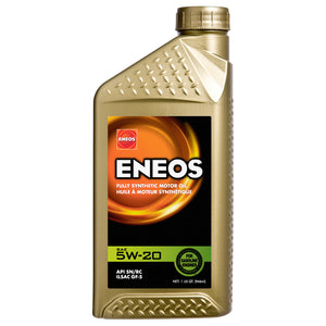 ENEOS 3241300 API SN/ILSAC GF-5 Certified 5W-20 Fully Synthetic Motor Oil, 1 Quart